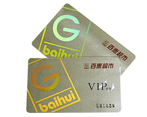 Tarjetas de membresía de plástico RFID con fondo dorado