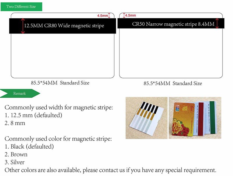 Tarjeta magnética RFID de PVC de plástico para pago