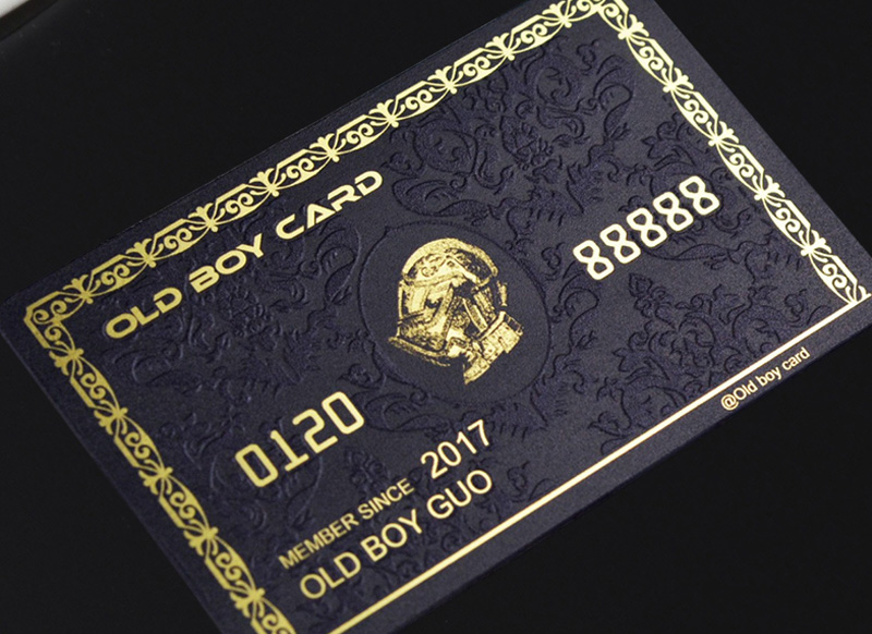 Impresión de tarjeta de membresía personalizada de PVC negro