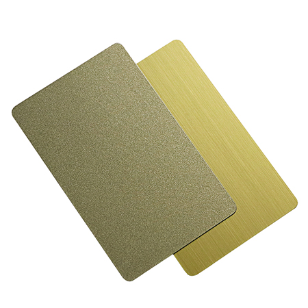 Tarjetas RFID imprimibles en oro cepillado