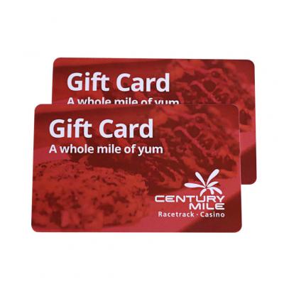 Tarjetas de regalo de plástico impresas personalizadas de tamaño de tarjeta de crédito