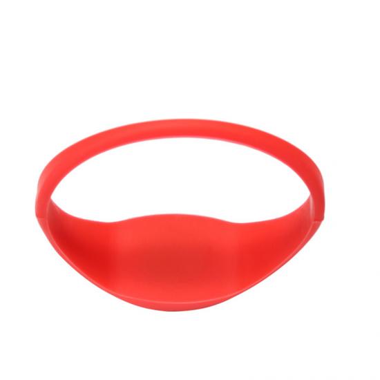 Red Custom Access Control Silicone Bracelets
