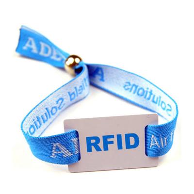 Pulsera de eventos tejida RFID FM08 de 13.56Mhz