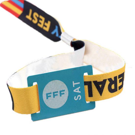 RFID Disposable Festival Payment Fabric NFC RFID Woven Wristband