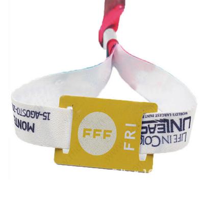 Pulsera tejida RFID de 13,56 Mhz para festival