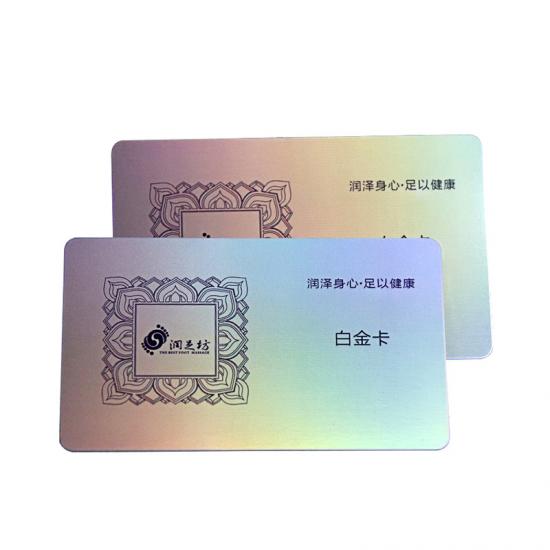 Rainbow Laser Plastic Loyalty Cards