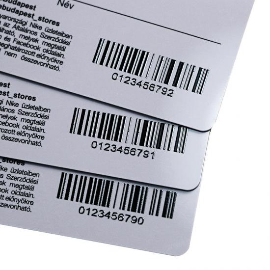 Plastic Barcode Membership Cards