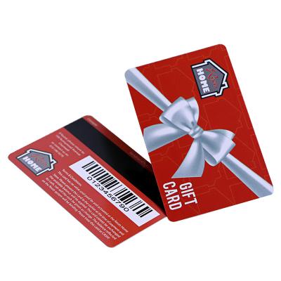 Tarjetas de regalo de código de barras de plástico personalizadas con banda magnética