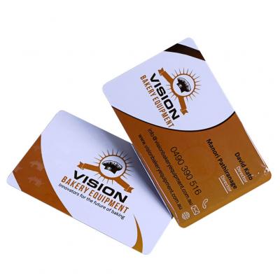 tarjetas de visita de plástico de pvc Con mancha ultravioleta