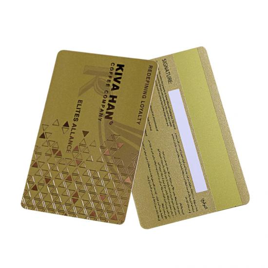 Gold Hico Magnetic Stripe Cards