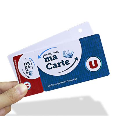 plastico Troquelado tarjeta de membresía combinada más etiquetas clave Con agujero