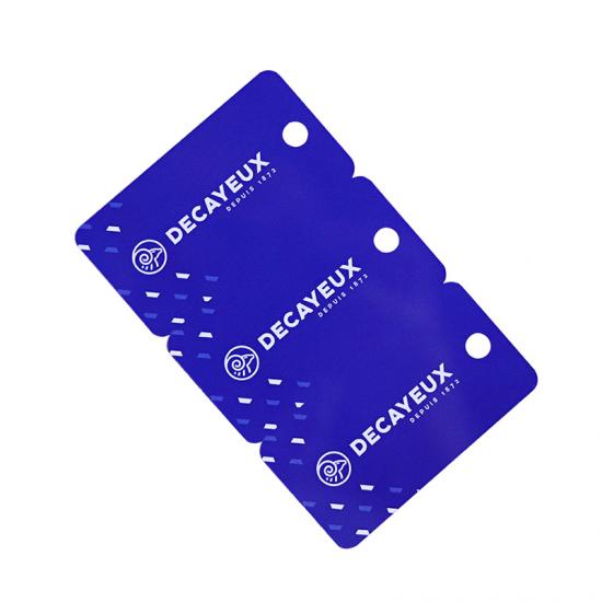 Plastic 3 Up Membership Tag PVC Combo Cards
