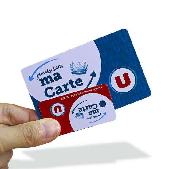 Plastic Die Cut PVC Combo Key Tags Cards