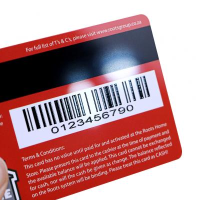  ISO estándar RFID Sin contacto Mifare tarjeta con Código de barras 