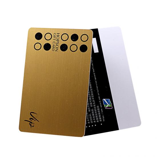 Brused Metalic Gold 13.56Mhz PVC RFID Card