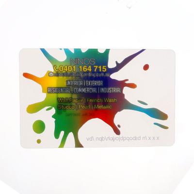 Full Printing Glossy Plastic Business Cards With UV Spot