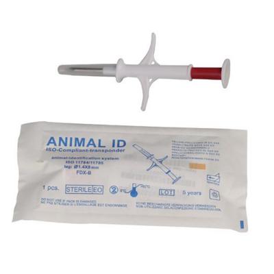 Etiquetas de identificación de animales de 1,4x8MM con jeringa transpondedor