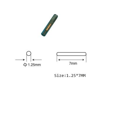  7x1.25mm 134.2khz EM4305 RFID Etiquetas de microchip de cristal animal