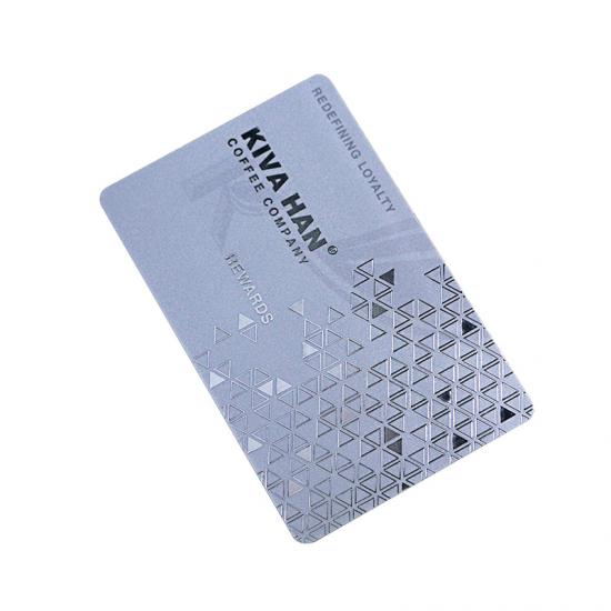Metallic Silver Membership Cards With Magnetic Stripe