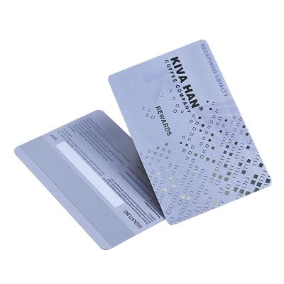 tarjeta magnética de plástico con fondo plateado Con hoja de plata