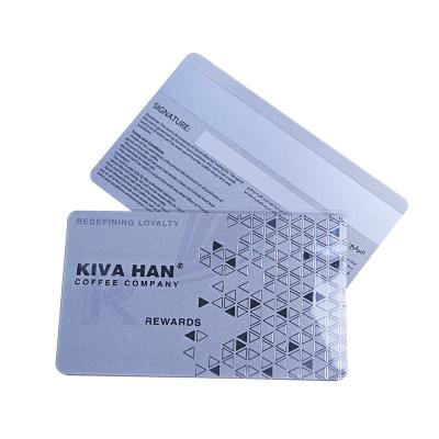 tarjetas de membresía magnéticas de plata metálica de lujo de plástico